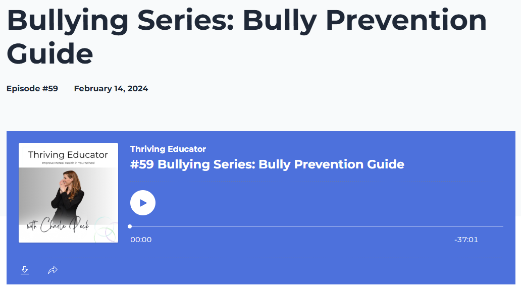 Bullying Series: Bully Prevention Guide